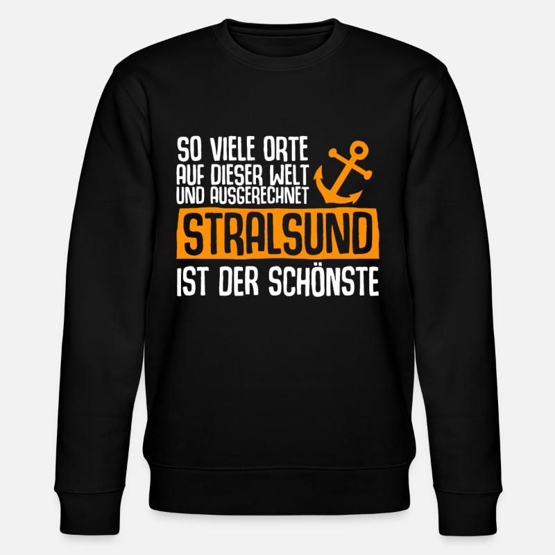 Stralsunder Spruch Stralsund - Stanley/Stella Unisex Bio-Sweatshirt CHANGER - Schwarz
