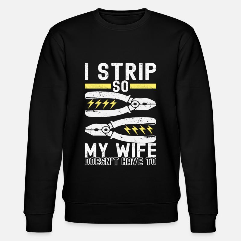 Electrician Electronics Technician - Stanley/Stella CHANGER Unisex Organic Sweatshirt - black