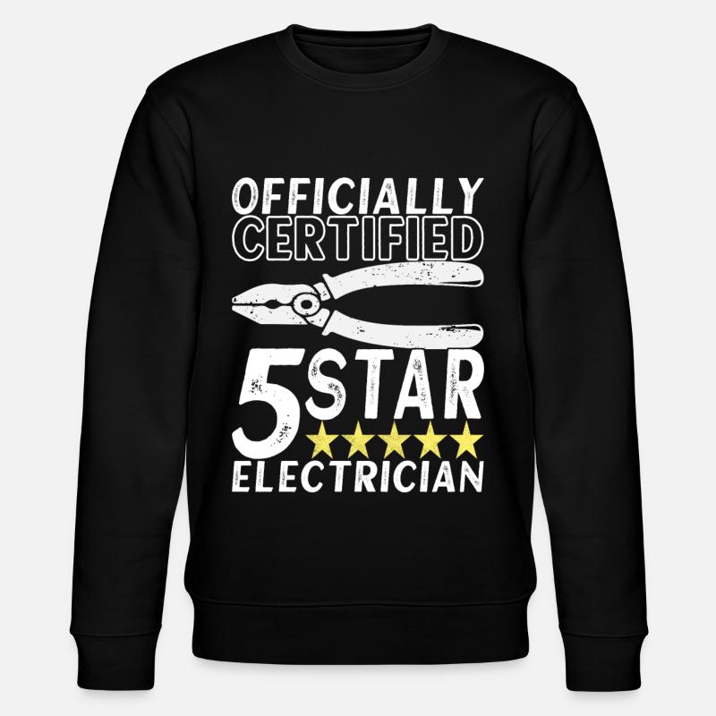 Electrician Electronics Technician - Stanley/Stella CHANGER Unisex Organic Sweatshirt - black