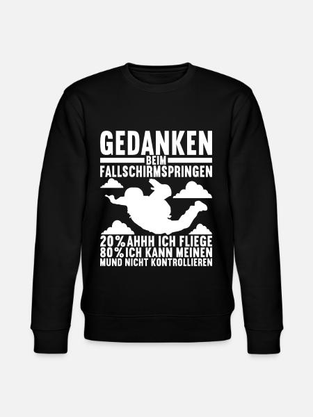 Fallschirmspringer Fallschirmsprung - Stanley/Stella Unisex Bio-Sweatshirt CHANGER - Schwarz