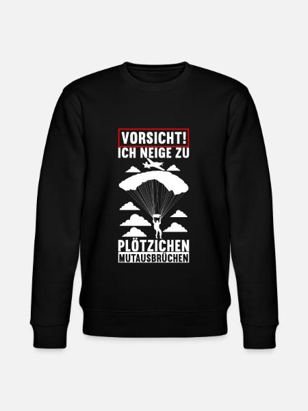 Fallschirmspringer Fallschirmsprung - Stanley/Stella Unisex Bio-Sweatshirt CHANGER  - Schwarz