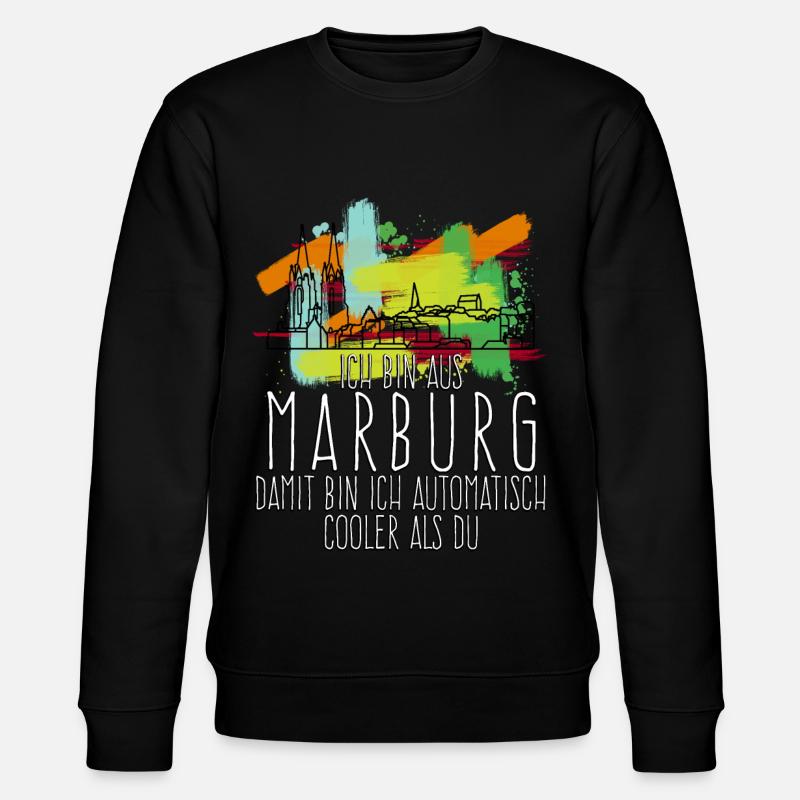 Marburg Sprüche Marburger - Stanley/Stella Unisex Bio-Sweatshirt CHANGER  - Schwarz