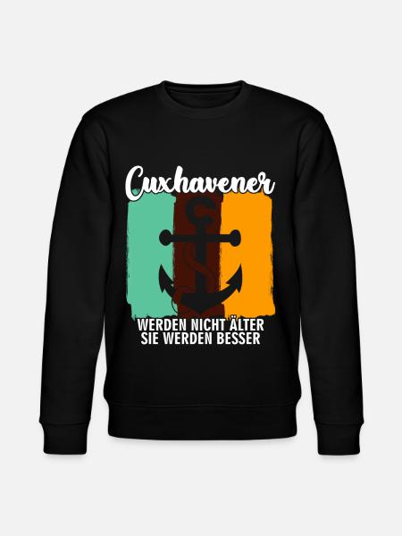 Cuxhaven retro Cuxhavener - Stanley/Stella Unisex Bio-Sweatshirt CHANGER - Schwarz