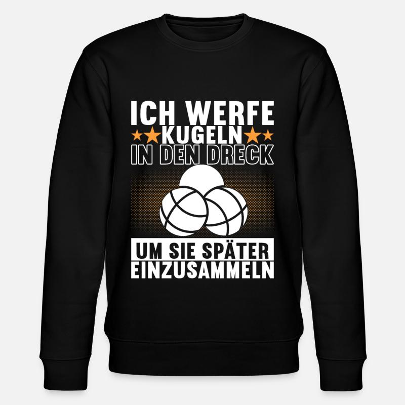 Boule Boulespieler - Stanley/Stella Unisex Bio-Sweatshirt CHANGER  - Schwarz