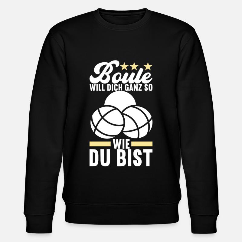 Boule Boulespieler - Stanley/Stella Unisex Bio-Sweatshirt CHANGER  - Schwarz