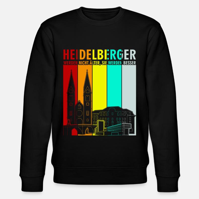Heidelberg Kirche Heidelberger - Stanley/Stella Unisex Bio-Sweatshirt CHANGER  - Schwarz