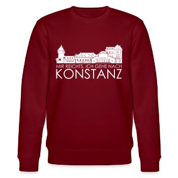 Bodensee Konstanz Konstanzer - Stanley/Stella Unisex Bio-Sweatshirt CHANGER  - Burgunderrot - Vorne - Nik (191cm) & Marisol (170cm)