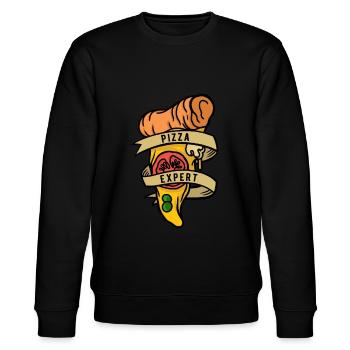 Pizza Expert Pizza Baker Pizzaiolo - Stanley/Stella CHANGER Unisex Organic Sweatshirt - black - Front - Nik (191cm) & Marisol (170cm)