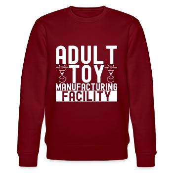 3D printing - Stanley/Stella CHANGER Unisex Organic Sweatshirt - burgundy - Front - Nik (191cm) & Marisol (170cm)
