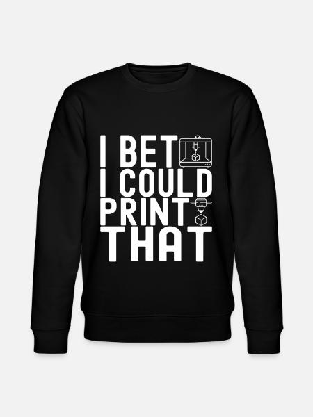 Impression 3D - Sweat bio CHANGER Stanley/Stella Unisexe - noir