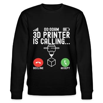 3 D Drucken - Stanley/Stella Unisex Bio-Sweatshirt CHANGER  - Schwarz - Vorne - Nik (191cm) & Marisol (170cm)