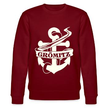 Grömitz Anker - Stanley/Stella Unisex Bio-Sweatshirt CHANGER  - Burgunderrot - Vorne - Nik (191cm) & Marisol (170cm)