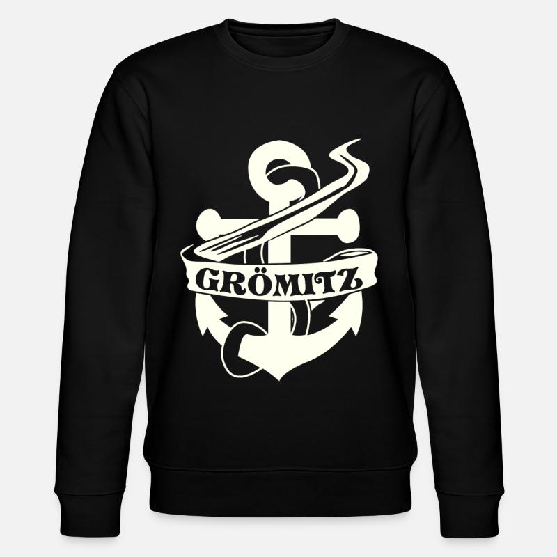 Grömitz Anker - Stanley/Stella Unisex Bio-Sweatshirt CHANGER - Schwarz