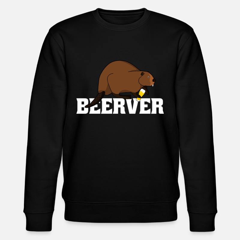 Biber mit Bier - Stanley/Stella Unisex Bio-Sweatshirt CHANGER  - Schwarz