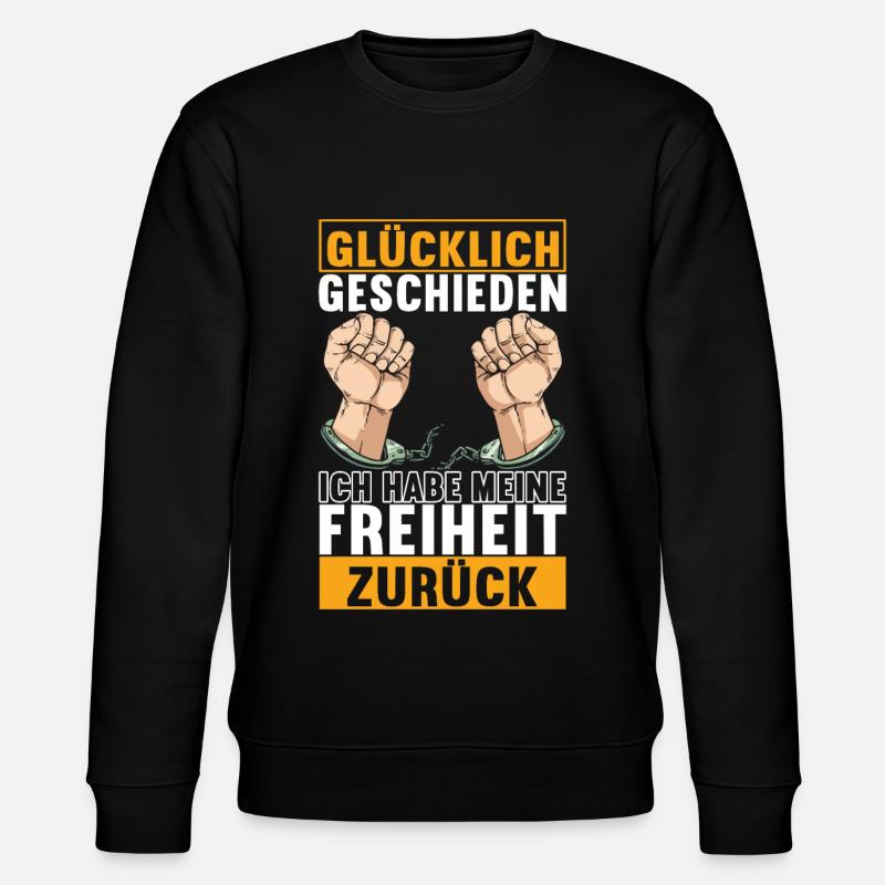 Geschieden Scheidung - Stanley/Stella Unisex Bio-Sweatshirt CHANGER  - Schwarz