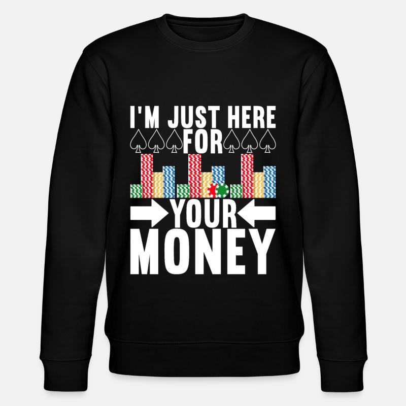 Poker Poker Player Casino - Sweat bio CHANGER Stanley/Stella Unisexe - noir