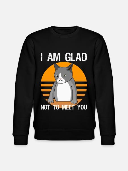 Sarkasmus gemeine Katze Spruch Ironie - Stanley/Stella Unisex Bio-Sweatshirt CHANGER  - Schwarz