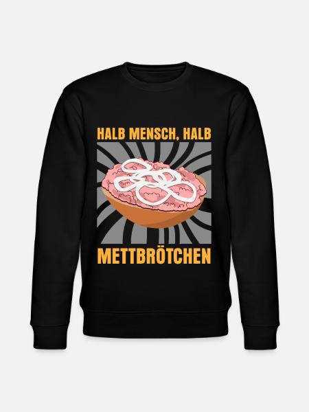Mettbrötchen Hackfleisch Mettfleisch - Stanley/Stella Unisex Bio-Sweatshirt CHANGER - Schwarz