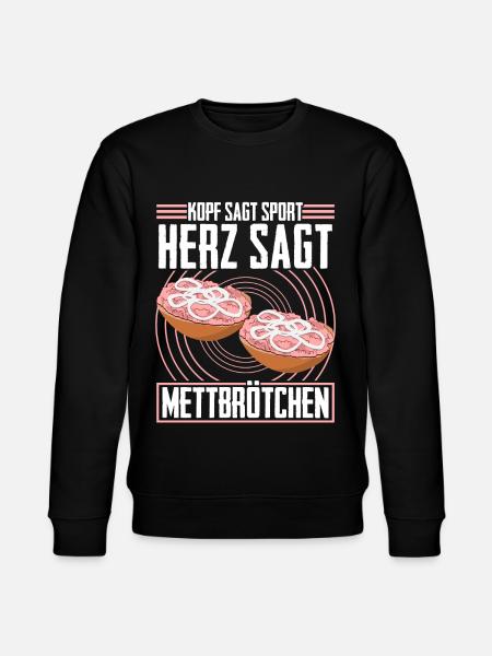 Hackfleisch Mett Mettbrötchen - Stanley/Stella Unisex Bio-Sweatshirt CHANGER  - Schwarz