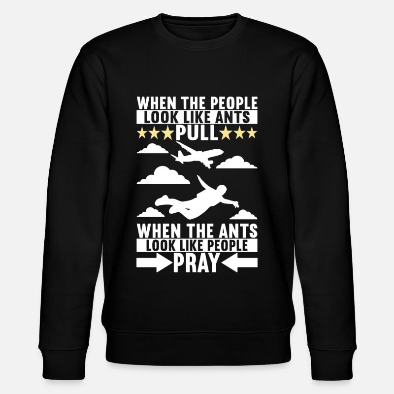 Parachute Parachutist - Stanley/Stella CHANGER Unisex Organic Sweatshirt - black