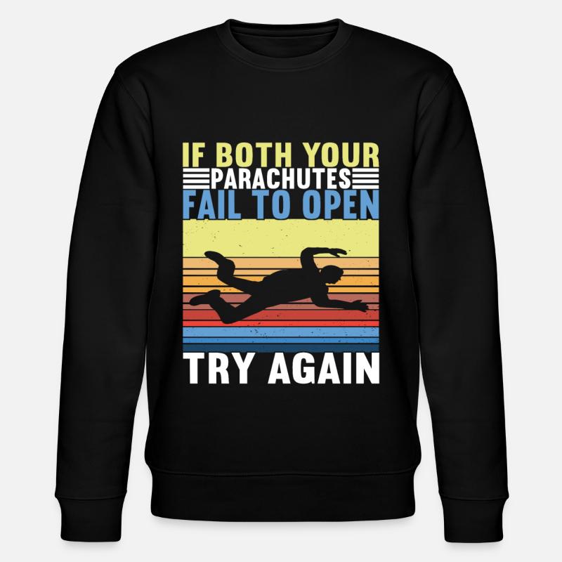 Parachute Parachutist - Stanley/Stella CHANGER Unisex Organic Sweatshirt - black