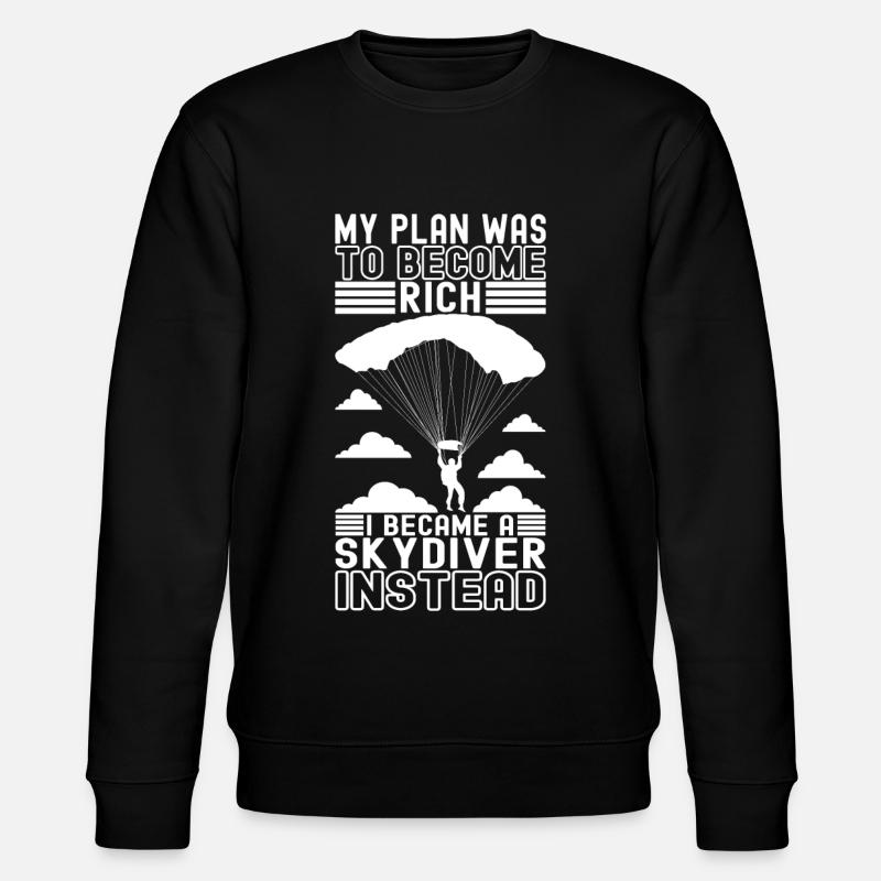 Parachute Parachutist - Stanley/Stella CHANGER Unisex Organic Sweatshirt - black