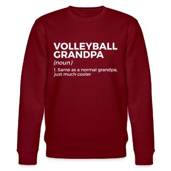 Volleyball Spieler Geschenk - Stanley/Stella Unisex Bio-Sweatshirt CHANGER  - Burgunderrot - Vorne - Nik (191cm) & Marisol (170cm)