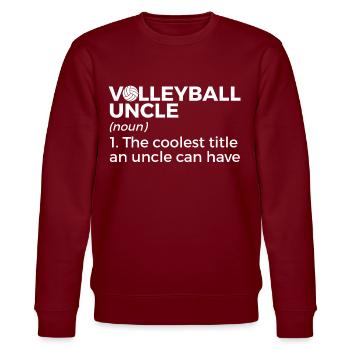 Volleyball Spieler Geschenk - Stanley/Stella Unisex Bio-Sweatshirt CHANGER  - Burgunderrot - Vorne - Nik (191cm) & Marisol (170cm)