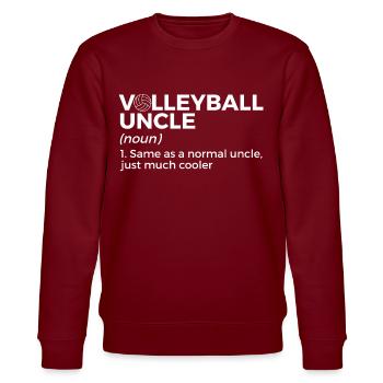 Volleyball Spieler Geschenk - Stanley/Stella Unisex Bio-Sweatshirt CHANGER  - Burgunderrot - Vorne - Nik (191cm) & Marisol (170cm)