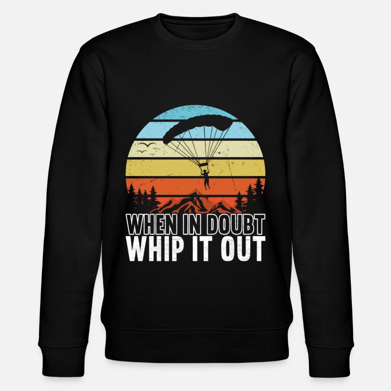 Parachute Parachutist - Stanley/Stella CHANGER Unisex Organic Sweatshirt - black