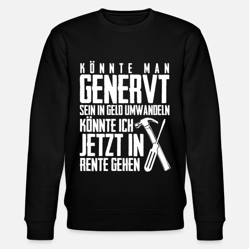 Genervter Handwerker Handwerk - Stanley/Stella Unisex Bio-Sweatshirt CHANGER  - Schwarz