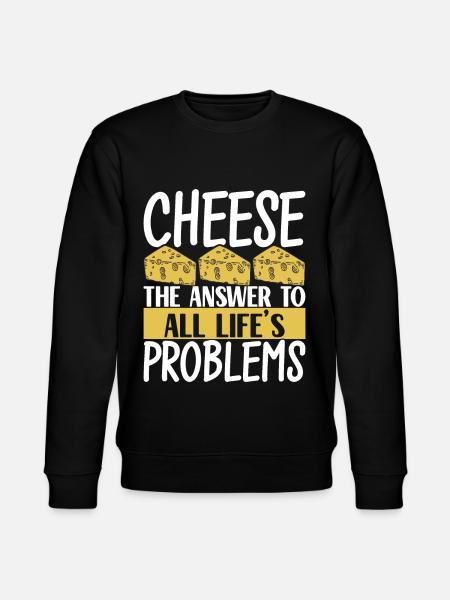 Cheese lovers Gouda cheese - Stanley/Stella CHANGER Unisex Organic Sweatshirt - black