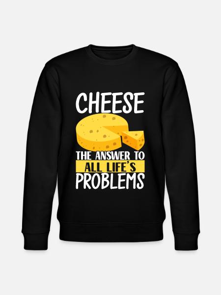 Cheese lovers Gouda cheese - Stanley/Stella CHANGER Unisex Organic Sweatshirt - black