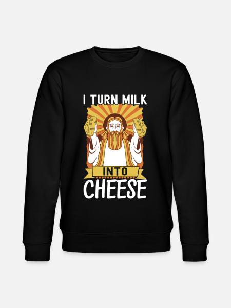 Cheese lovers Gouda cheese - Stanley/Stella CHANGER Unisex Organic Sweatshirt - black