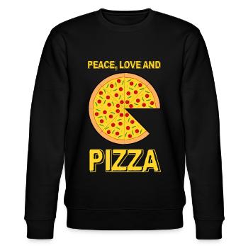 Pizza Quote Pizza Baker Pizzaria - Stanley/Stella CHANGER Unisex Organic Sweatshirt - black - Front - Nik (191cm) & Marisol (170cm)