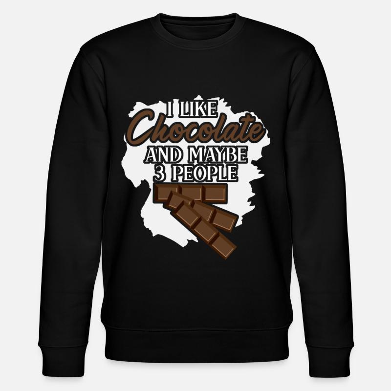 Chocolate Joke Milk Chocolate - Stanley/Stella CHANGER Unisex Organic Sweatshirt - black