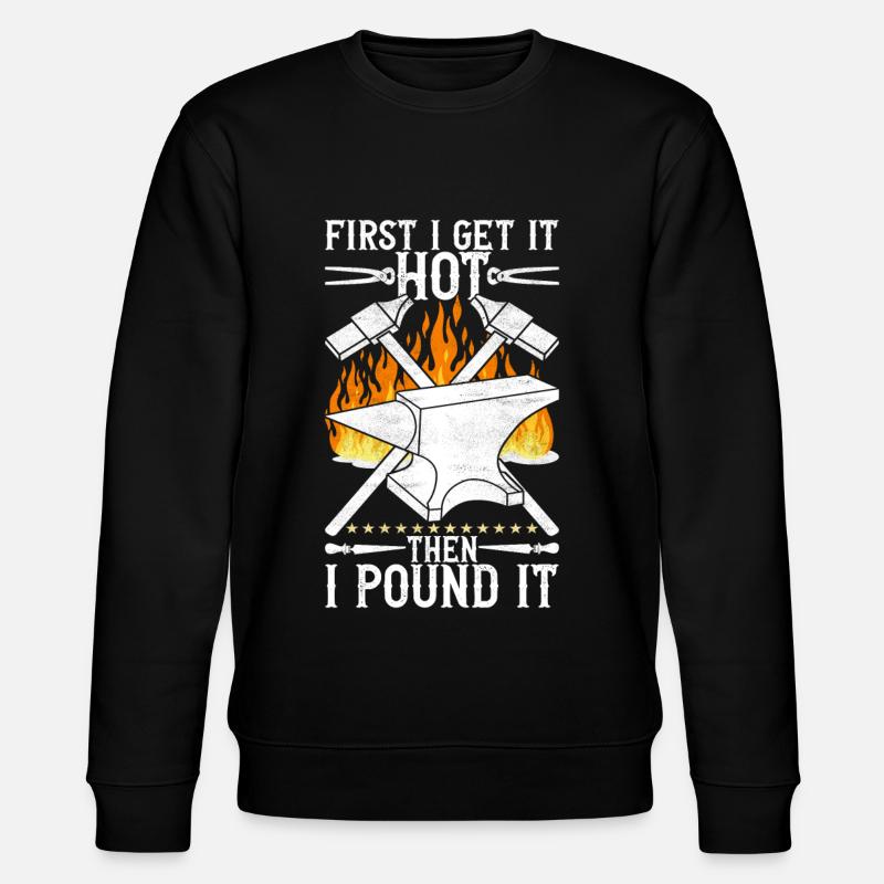 Blacksmith Forging Anvil - Stanley/Stella CHANGER Unisex Organic Sweatshirt - black
