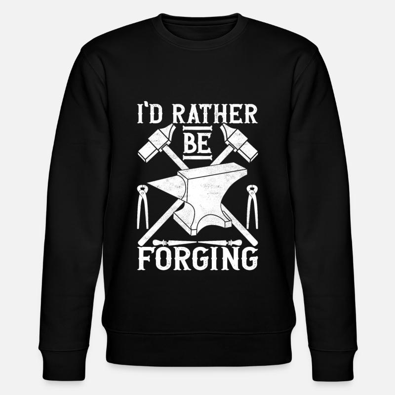 Blacksmith Forging Anvil - Stanley/Stella CHANGER Unisex Organic Sweatshirt - black