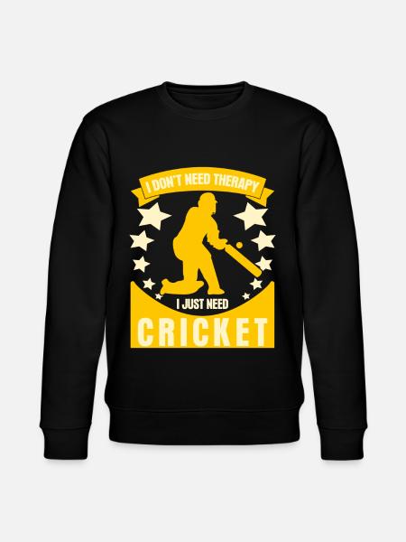 Cricket Therapy Cricket bats - Stanley/Stella CHANGER Unisex Organic Sweatshirt - black