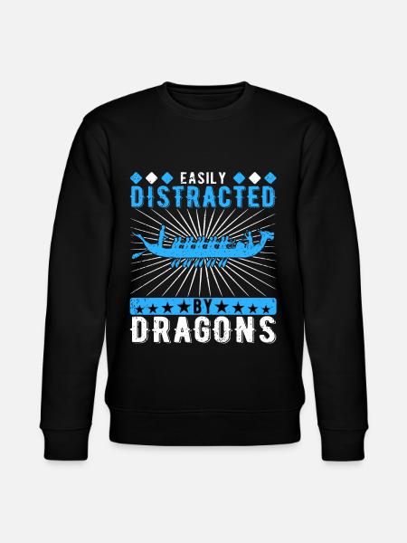 Drachenbootrennen Drachenboot Easily Distracted - Stanley/Stella Unisex Bio-Sweatshirt CHANGER - Schwarz