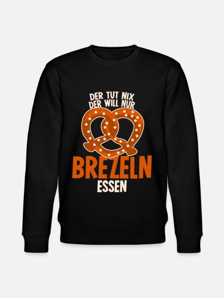 Brezeln essen Bretzel - Stanley/Stella Unisex Bio-Sweatshirt CHANGER  - Schwarz