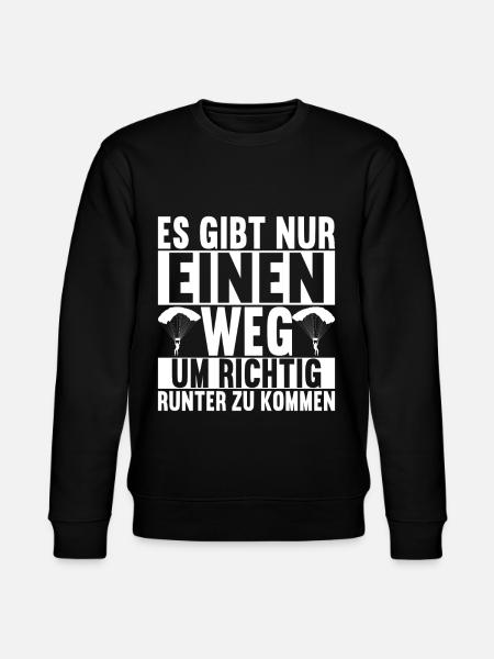 Fallschirmspringer Fallschirmsprung - Stanley/Stella Unisex Bio-Sweatshirt CHANGER  - Schwarz