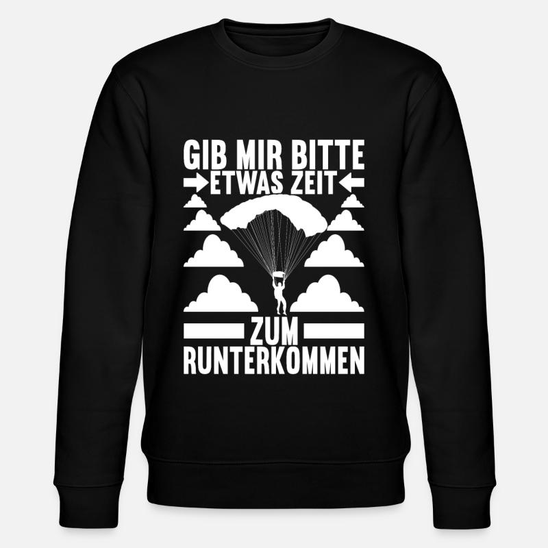 Fallschirmspringer Fallschirmsprung - Stanley/Stella Unisex Bio-Sweatshirt CHANGER - Schwarz