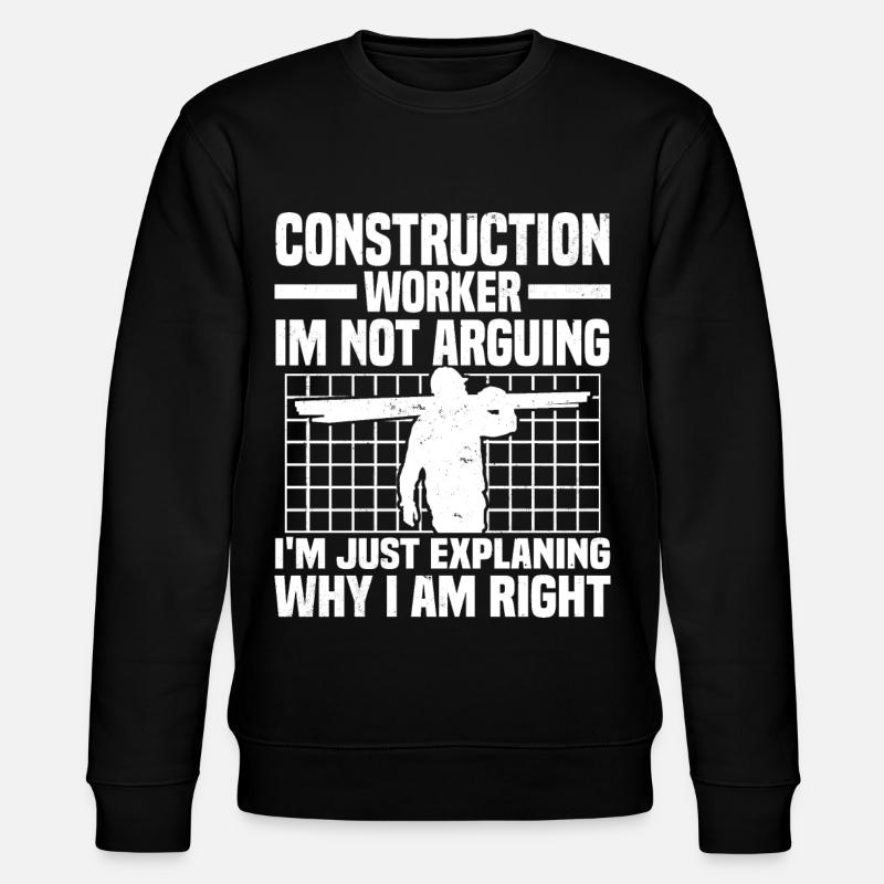 Construction worker - Stanley/Stella CHANGER Unisex Organic Sweatshirt - black