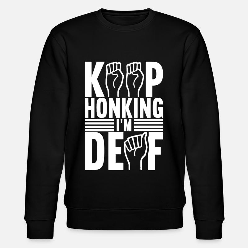 Sourds sourds muets sourds - Sweat bio CHANGER Stanley/Stella Unisexe - noir