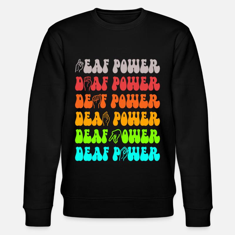 Sourds sourds muets sourds - Sweat bio CHANGER Stanley/Stella Unisexe - noir
