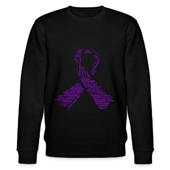 Vitiligo World Vitiligo Day - Stanley/Stella Unisex Bio-Sweatshirt CHANGER  - Schwarz - Vorne - Nik (191cm) & Marisol (170cm)