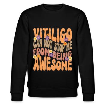 Vitiligo World Vitiligo Day - Stanley/Stella Unisex Bio-Sweatshirt CHANGER  - Schwarz - Vorne - Nik (191cm) & Marisol (170cm)