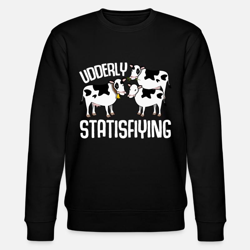 Vache veau agriculteur Vaches - Sweat bio CHANGER Stanley/Stella Unisexe - noir