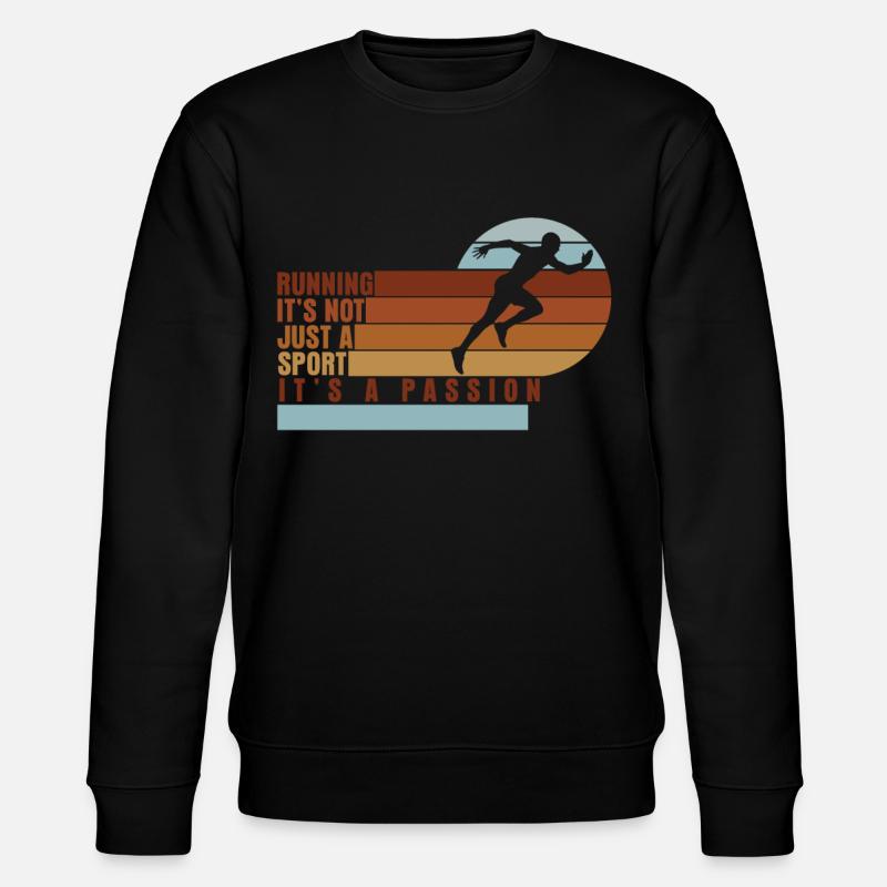 Running Jogging Race Marathon - Stanley/Stella CHANGER Unisex Organic Sweatshirt - black